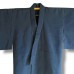 KIMONO HOMME D'ÉTÉ BLEU EN LIN MIXTE  009-193 (M)