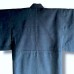 KIMONO HOMME D'ÉTÉ BLEU EN LIN MIXTE  009-193 (M)