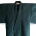 KIMONO & HAORI BLEU-VERT EN SOIE STRUCTURÉE 009-231 (M)