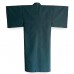 KIMONO & HAORI BLEU-VERT EN SOIE STRUCTURÉE 009-231 (M)