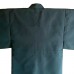 KIMONO & HAORI BLEU-VERT EN SOIE STRUCTURÉE 009-231 (M)