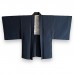 HAORI BLEU  NUIT EN SOIE LISSE 009-370 (M)