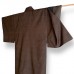 ENSEMBLE KIMONO & HAORI MARRON EN SOIE 009-469 (M) 