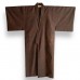 ENSEMBLE KIMONO & HAORI MARRON EN SOIE 009-469 (M) 