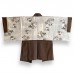 ENSEMBLE KIMONO & HAORI MARRON EN SOIE 009-469 (M) 