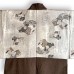 ENSEMBLE KIMONO & HAORI MARRON EN SOIE 009-469 (M) 