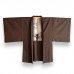 ENSEMBLE KIMONO & HAORI MARRON EN SOIE 009-469 (M) 