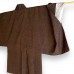 ENSEMBLE KIMONO & HAORI MARRON EN SOIE 009-469 (M) 