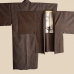 ENSEMBLE KIMONO & HAORI MARRON EN SOIE 009-469 (M) 