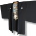 HAORI EN TAFFETAS NOIR À KAMON 009-515 (M)