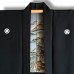 HAORI EN TAFFETAS NOIR À KAMON 009-515 (M)