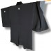 HAORI EN TAFFETAS NOIR À KAMON 009-515 (M)