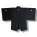 HAORI EN TAFFETAS NOIR À KAMON 009-515 (M)