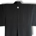 HAORI EN TAFFETAS NOIR À KAMON 009-515 (M)