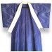 KIMONO FEMME ÉTÉ BLEU EN SOIE AJOURÉE 013-15 (S) (non doublé)