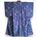 KIMONO FEMME ÉTÉ BLEU EN SOIE AJOURÉE 013-15 (S) (non doublé)