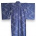 KIMONO FEMME ÉTÉ BLEU EN SOIE AJOURÉE 013-15 (S) (non doublé)