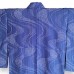 KIMONO FEMME ÉTÉ BLEU EN SOIE AJOURÉE 013-15 (S) (non doublé)