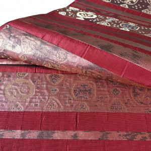 OBI FEMME SOIE, RAYÉ ROUGE/OR 014-291