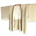 HAORI EN SOIE UNIE JAUNE IVOIRE 130-290 (M)